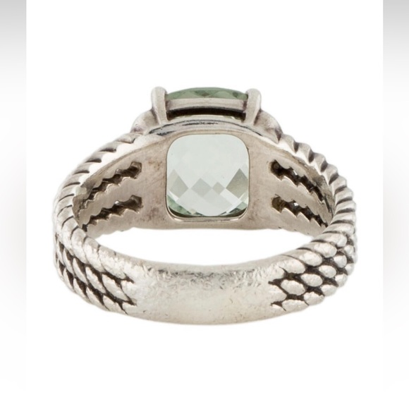 David Yurman Petite Wheaton Ring - Diamond and Prasiolite (size 6.75) - Picture 3 of 4